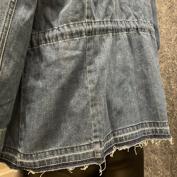 J Jill DENIM WOMENS Large Petite Button Up 100% Cotton Slip On Jean Jackets - Picture 9 of 16